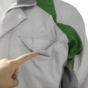 65% Polyester 33% Cotton 2% Carbon Fiber Cleanroom Garment Antistatic Lab Coat - Image 5