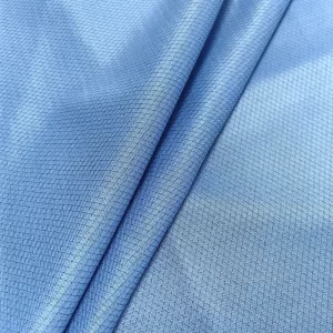 75-80gsm 6mm Diamond Blue Knitted ESD Antistatic Fabric For Cleanroom Coat - Image 2