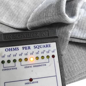 90% Polyester 10% Carbon Fiber Tubular ESD Antistatic Rib Circular Knit Fabric For Cuffs - Image 4