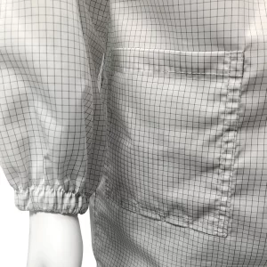 5mm Grid ESD Antistatic Safety Coat Breathable Mesh Back For Cleanroom - Image 2