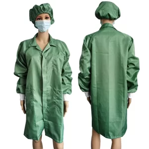 Green Color Workshop Wear ESD Anti Static Smock For Cleanroom - Image 1