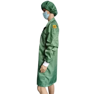 Green Color Workshop Wear ESD Anti Static Smock For Cleanroom - Image 2