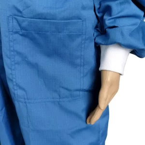 ESD Dustproof Gown Spandex Cuff Dust Free Polyester Lint Free Smock For Lab Cleanroom - Image 6