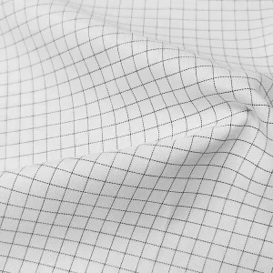 White 7MM Grid 65% Polyester+32% Cotton+2% Carbon Fiber T/C ESD Anti Static Fabric For Cleanroom Clothes - Image 5