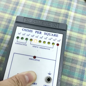 Cleanroom Coverall Conductive ESD Fabric TR Grid Antistatic Knitted Clothing Fabric - Image 3