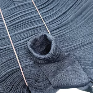 93% Polyester 7% Carbon Fiber ESD Antistatic Rib Fabric For Cleanroom Clothing Cuffs - Image 3