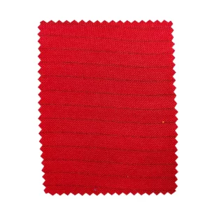 Cvc Knitted Pique Antistatic Fabric For Esd Polo Shirt Red Yellow 260gsm - Image 2