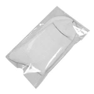 High Quality White Dust Free Cotton Sweat Absorbing Antibacterial Socks Cleanroom Socks with Elastic Closure - Image 2