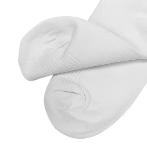 High Quality White Dust Free Cotton Sweat Absorbing Antibacterial Socks Cleanroom Socks with Elastic Closure - Image 5