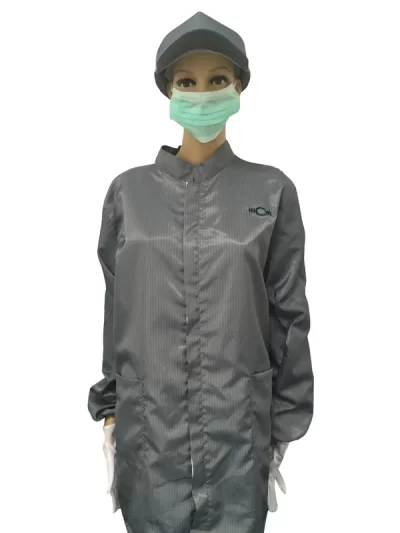 Biotech / Pharmaceutical Industries ESD Coverall Stand Up Collar With Hood - Image 2