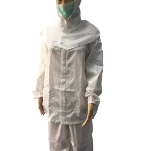 Cleanroom ESD Safe Clothing Polyester Anti Static Jacket And Pants Class 1000 - 10000 - Image 1