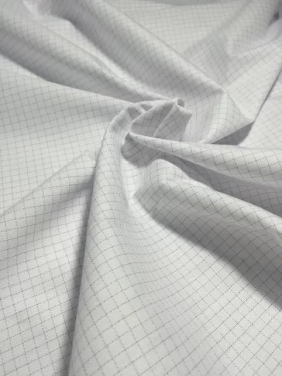 ESD Plain Grid T C Fabric 65% Cotton 33% Polyester 2% Carbon Filament 4mm Grid - Image 4