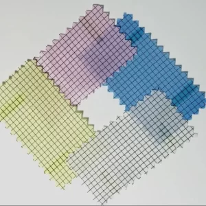 Antistatic 2.5mm Grid ESD Fabric Polyester 1/2 Twill White Blue Yellow Pink Stock - Image 3
