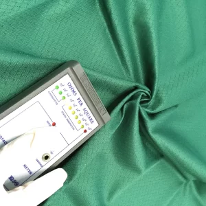 Dark Green 135 GSM Anti Static Fabric ESD Knitted Polyester 6mm Diamond Pattern - Image 2