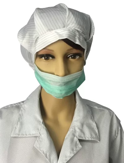 Static Dissipative ESD Jackets 2.5mm Grid White And Blue For EPA Clean Room - Image 4