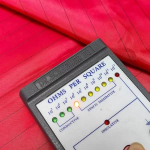 Red 17MM Stripe 99% Polyester+1% Conductive Stripe Lab Lint Free Anti-static ESD Antistatic Fabric - Image 5