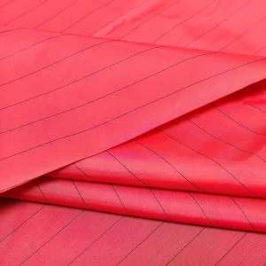 Red 17MM Stripe 99% Polyester+1% Conductive Stripe Lab Lint Free Anti-static ESD Antistatic Fabric - Image 3