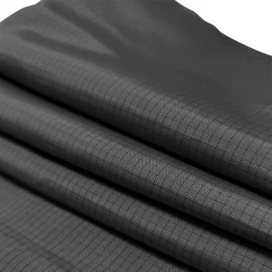 Black 4mm Grid 33% Cotton 2% Carbon Fiber Antistatic TC Fabric For ESD Working Clothes - Image 2