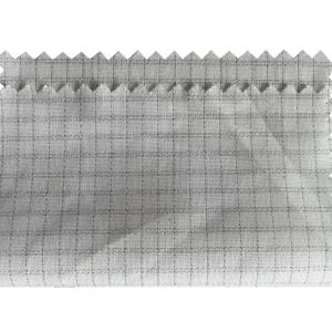 ESD Plain Grid T C Fabric 65% Cotton 33% Polyester 2% Carbon Filament 4mm Grid - Image 3