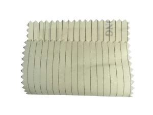 Dust Free ESD Fabric 5mm Stripe 100D X 100D Woven Twill For Workwear ESD Cap - Image 2