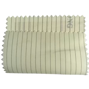 Dust Free ESD Fabric 5mm Stripe 100D X 100D Woven Twill For Workwear ESD Cap - Image 2