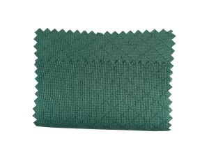 Dark Green 135 GSM Anti Static Fabric ESD Knitted Polyester 6mm Diamond Pattern - Image 1