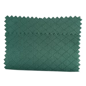 Dark Green 135 GSM Anti Static Fabric ESD Knitted Polyester 6mm Diamond Pattern - Image 1
