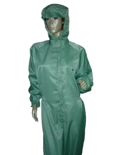 Biotech / Pharmaceutical Industries ESD Coverall Stand Up Collar With Hood - Image 4
