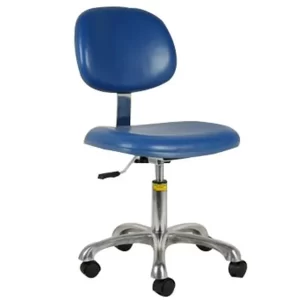 Industrial Comfortable ESD Safe Chairs PU Leather Color Black Or Blue Arm Rest Optional - Image 2