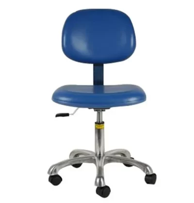 Industrial Comfortable ESD Safe Chairs PU Leather Color Black Or Blue Arm Rest Optional - Image 1