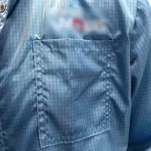 Cleanroom ESD Antistatic Jacket With A Lapel Zipper White Mesh Back Anti-Static Lab Coat Jacket - Image 5