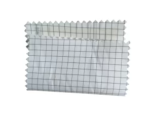 Clean Room ESD Fabric Woven Polyester Fabrics 5mm Grid White Blue Yellow Color - Image 2