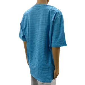 Cleanroom 99% Cotton+1% Carbon Fiber Blue Unisex ESD Anti-static O-neck T-shirt With 3 Buttons - Image 3