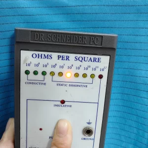 Cleanroom 99% Cotton+1% Carbon Fiber Blue Unisex ESD Anti-static O-neck T-shirt With 3 Buttons - Image 5