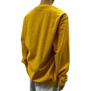Yellow 5mm Stripe 99% Cotton+1% Carbon Fiber ESD Anti-static Long Sleeve Shirt For Laboratory - Image 3