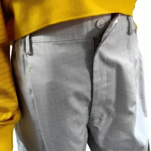 Antistatic Long Pants Cleanroom 67% Polyester+31% Cotton+2% Carbon Fiber Grey ESD Pants - Image 4