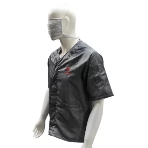 Grey Summer ESD Anti Static Short Sleeved Jacket - Image 2