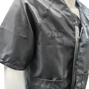 Grey Summer ESD Anti Static Short Sleeved Jacket - Image 5