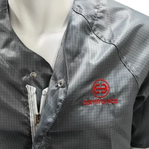 Grey Summer ESD Anti Static Short Sleeved Jacket - Image 4
