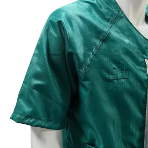 Green Cleanroom ESD Antistatic Short Sleeved Coat - Image 3