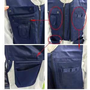 Blue Denim Anti Static Tool Kit Work Vest For Electrician - Image 3
