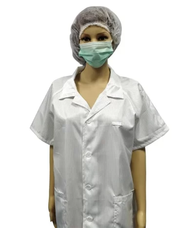 Light Weigth Lab Coat ESD Short Sleeve 3/4 Length Designed For Use In EPA - Image 2