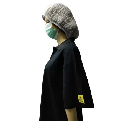 5 Mm Knitted Cotton Fabric Antistatic POLO Shirt Short Sleeve With ESD Sign - Image 3