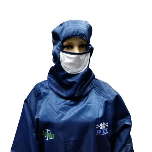 ISO 4 Cleanroom ESD Safe Clothing With Attached Hood Boots And Facemask - Image 4