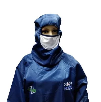 ISO 4 Cleanroom ESD Safe Clothing With Attached Hood Boots And Facemask - Image 4