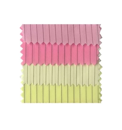 Dust Free ESD Fabric 5mm Stripe 100D X 100D Woven Twill For Workwear ESD Cap - Image 4