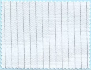 Dust Free Knitting Polyester ESD Fabric Stripe White In Stock , White Color - Image 2