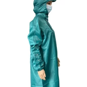 Workshop 5mm Stripe Dust Free ESD Uniform Coat With Hood - Image 2