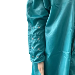 Workshop 5mm Stripe Dust Free ESD Uniform Coat With Hood - Image 4