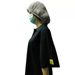 Breathable Short Sleeve Anti Static Polo Shirts For Semiconductor Industry - Image 3